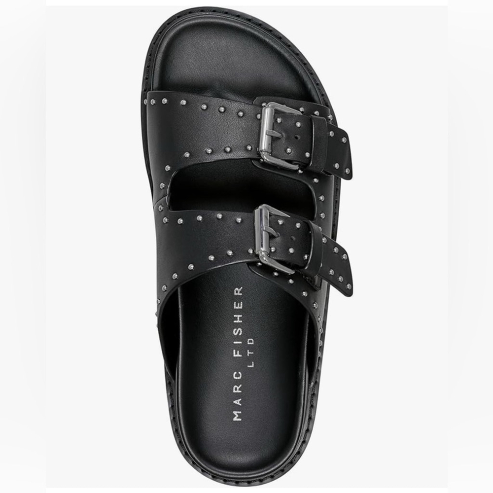 Marc Fisher LTD Women's Agusta Sandal leather lug sole thick straps Sz 7.5 NEW - Picture 2 of 12